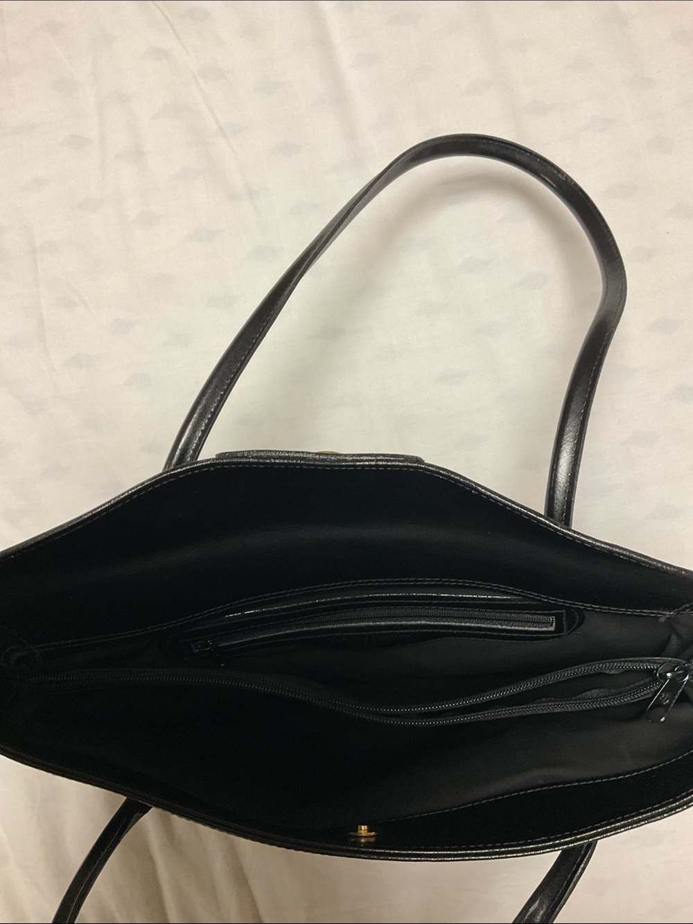 Genuine Leather Handmade Italian Black East-West Shoulder Bag - Picture 9 of 10